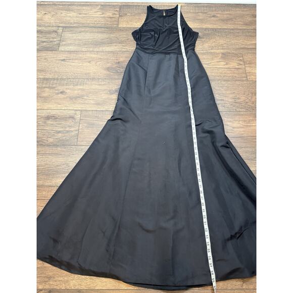 Alfred Sung Black JERSEY BODICE MIKADO Full Length Gown Dress Sz 8 D737 - Picture 12 of 12